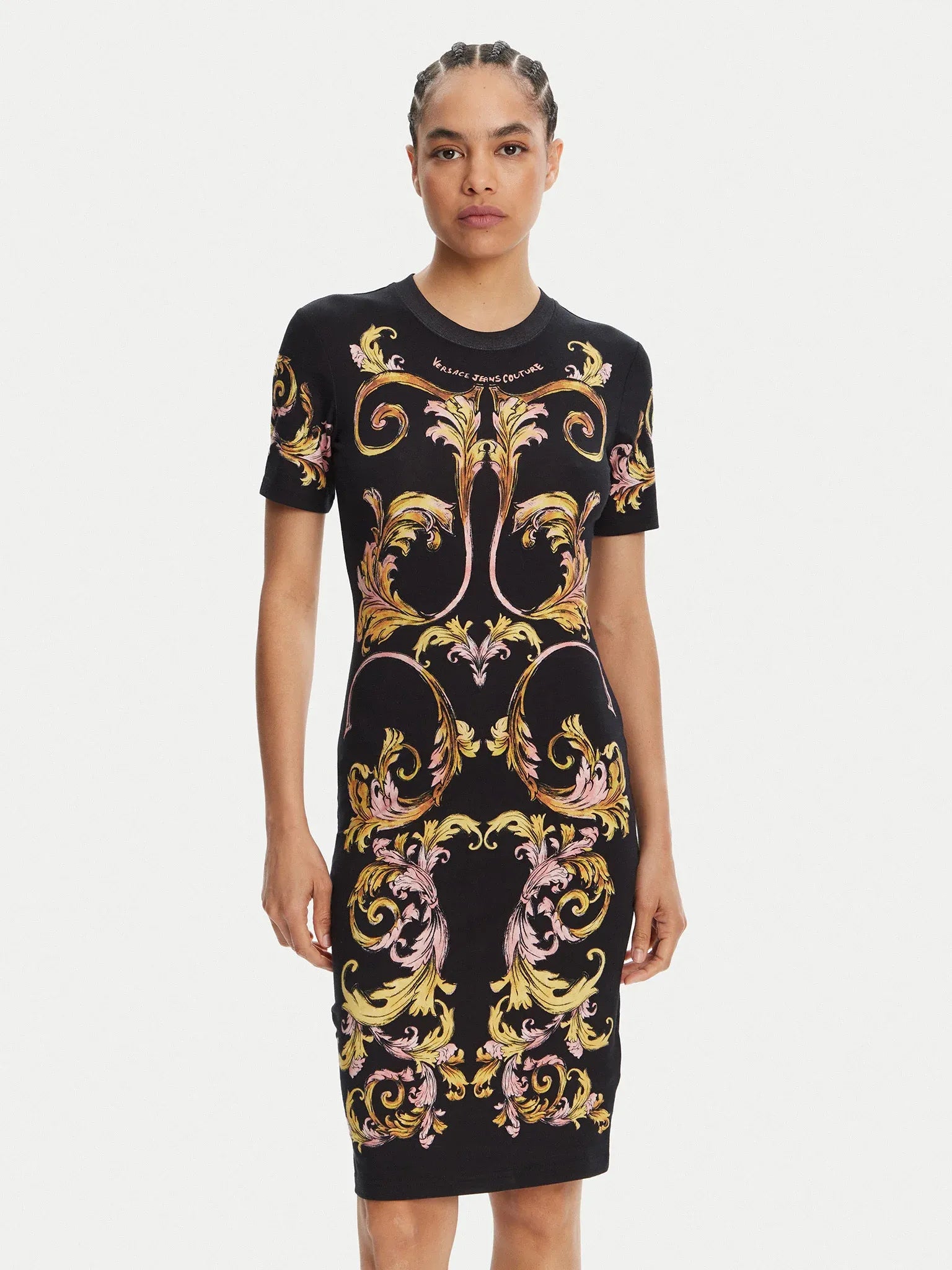 Versace Vestido Dress 78hao9p9 Blk Gold Preto Ouro_shot1