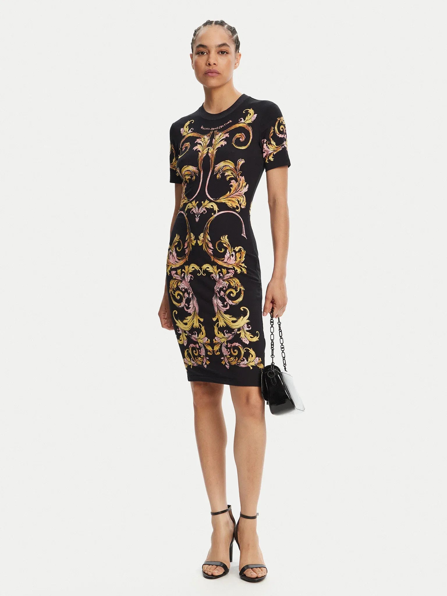 Versace Vestido Dress 78hao9p9 Blk Gold Preto Ouro_shot2