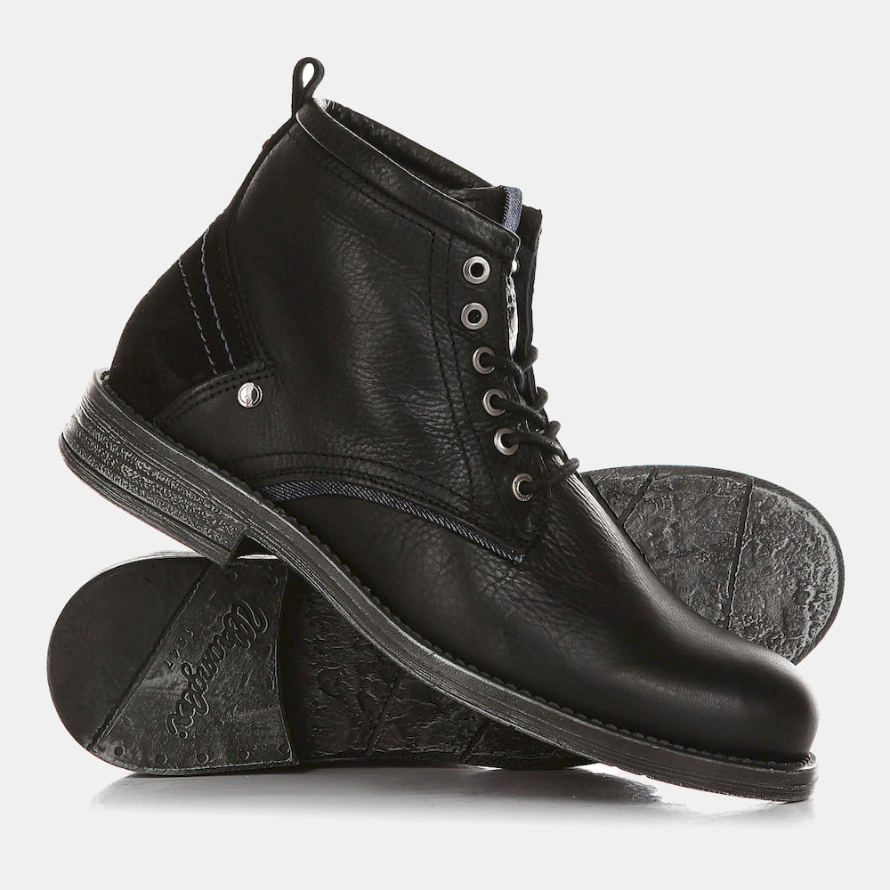 Wrangler Botas Boots Cliff Mid Black Preto Shot2