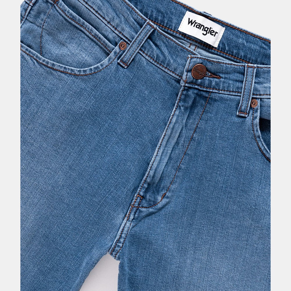 Wrangler Calças Trousers W12onj91n Denim Denim Shot2