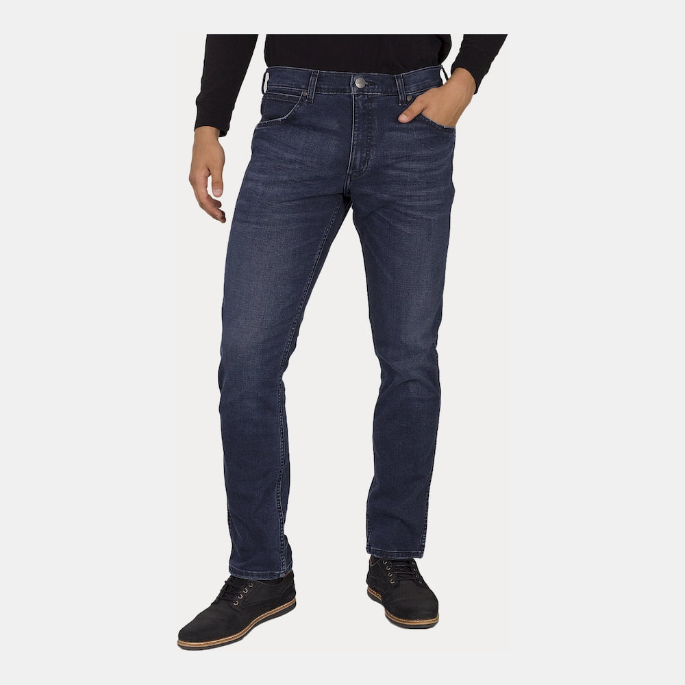 Wrangler Calças Trousers W15qtb77h Denim Denim Shot12