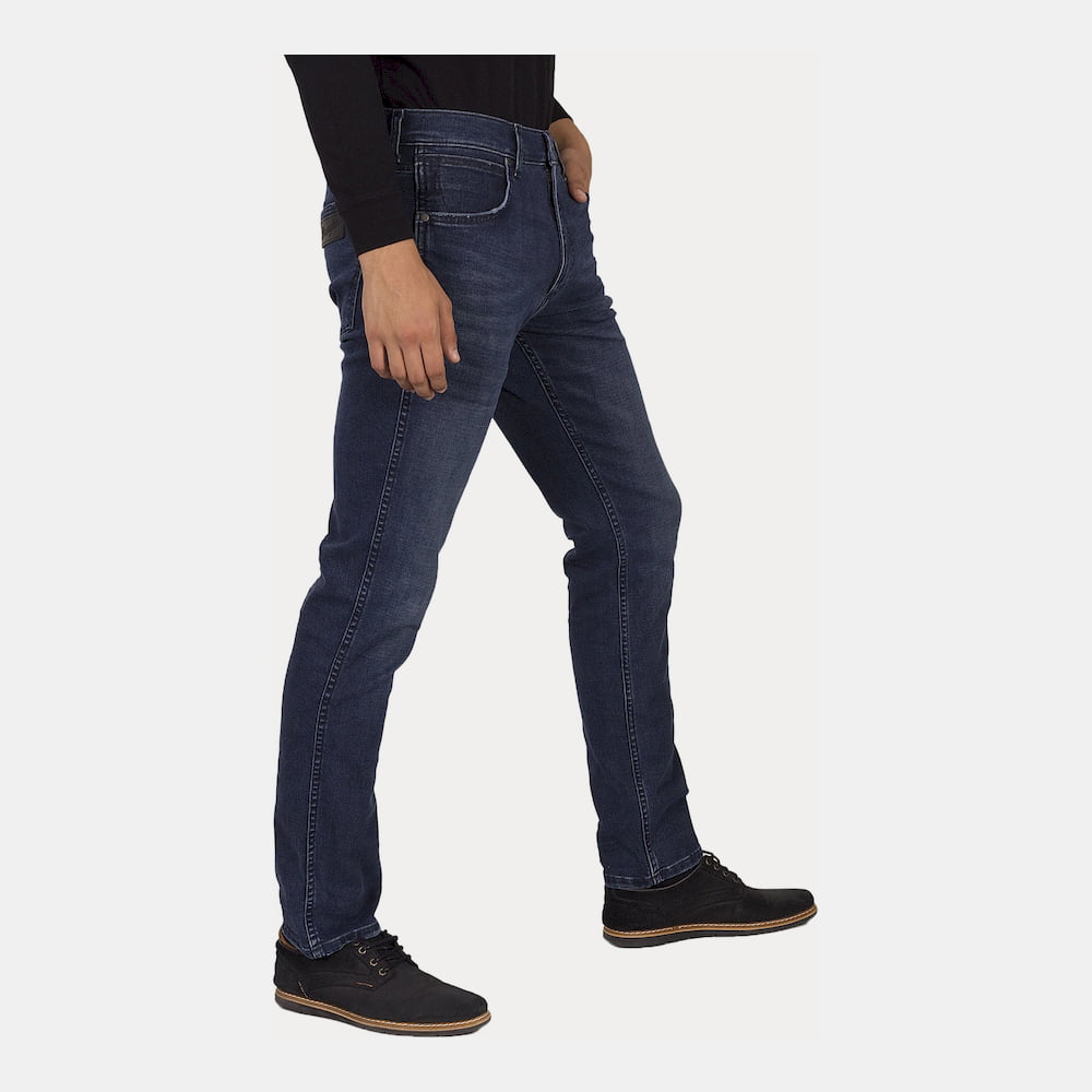 Wrangler Calças Trousers W15qtb77h Denim Denim Shot4