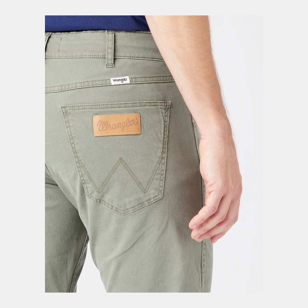 Wrangler Calcas Trousers W15qy665m Olive Olive Shot7