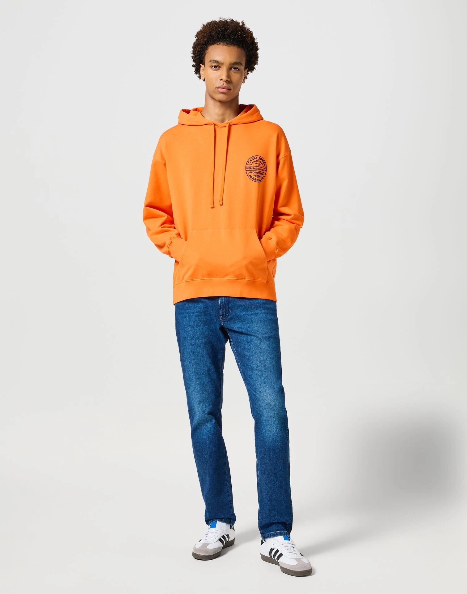 Wrangler Camisola Hoodie Hoodie Caseyj Orange Laranja_shot2