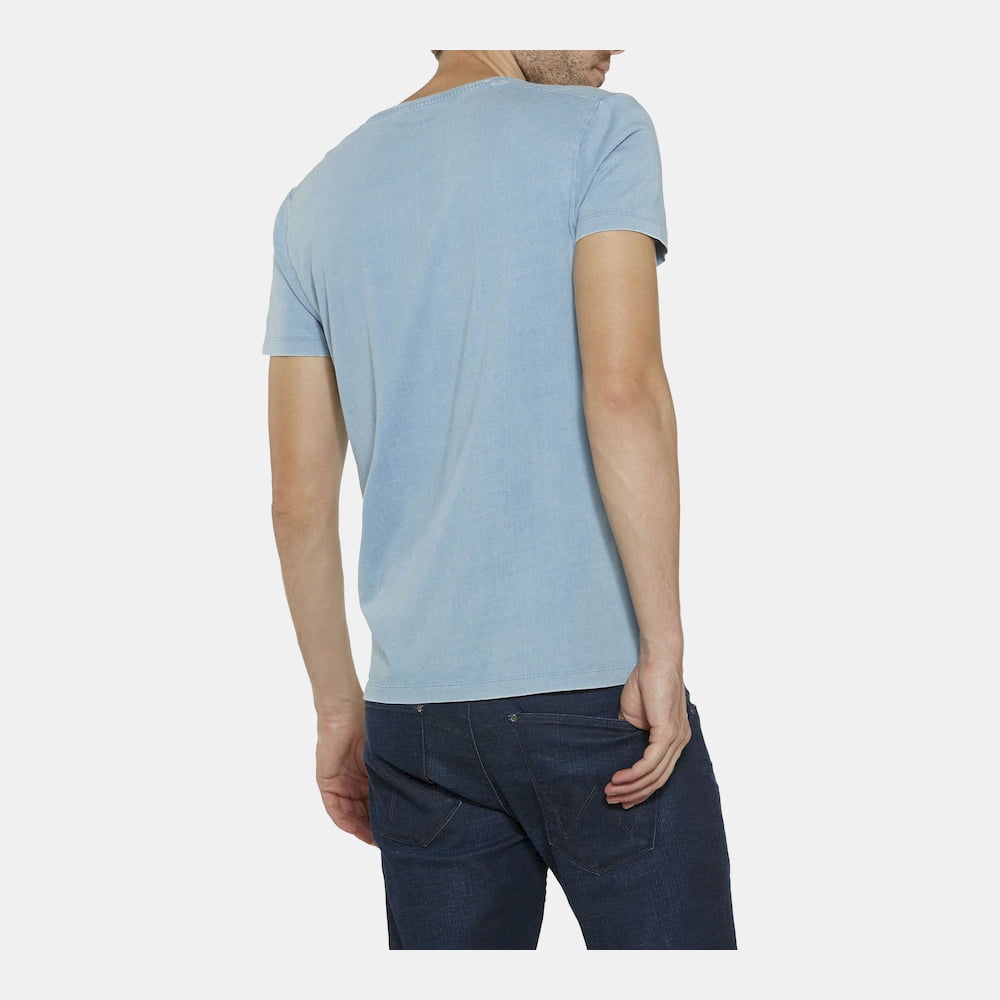 Wrangler T Shirt W7a64dm3e Lt Blue Azul Claro Shot4