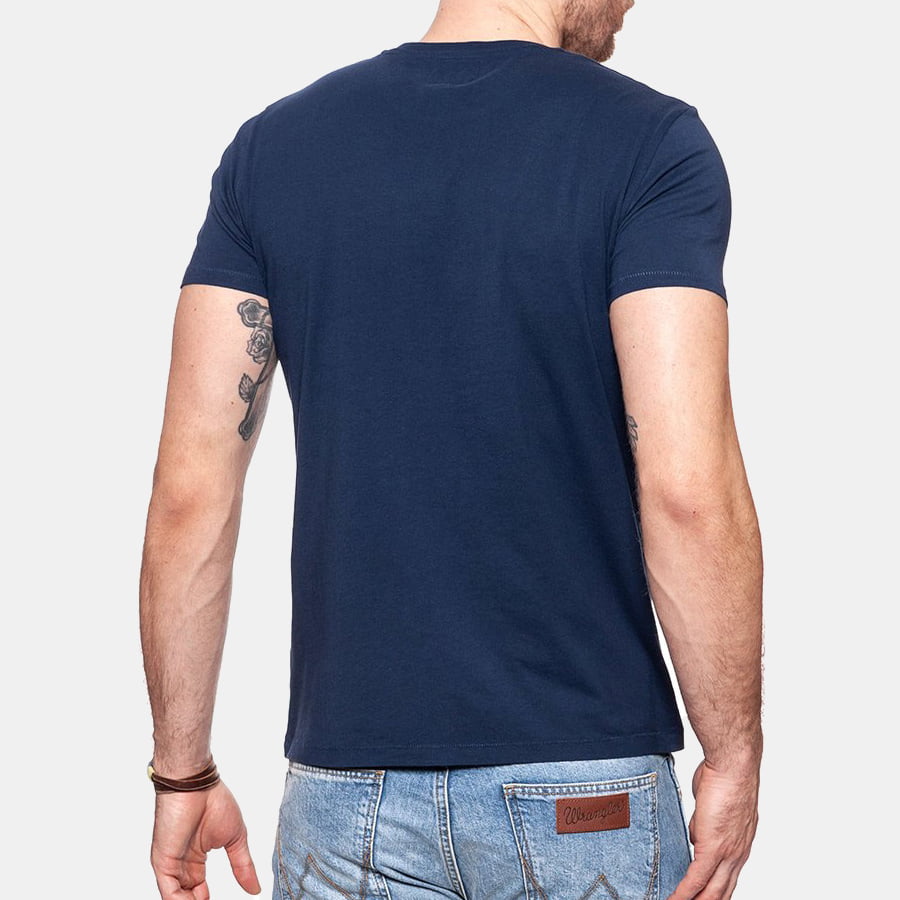 Wrangler T Shirt W7a86dxxx Navy Navy Shot5