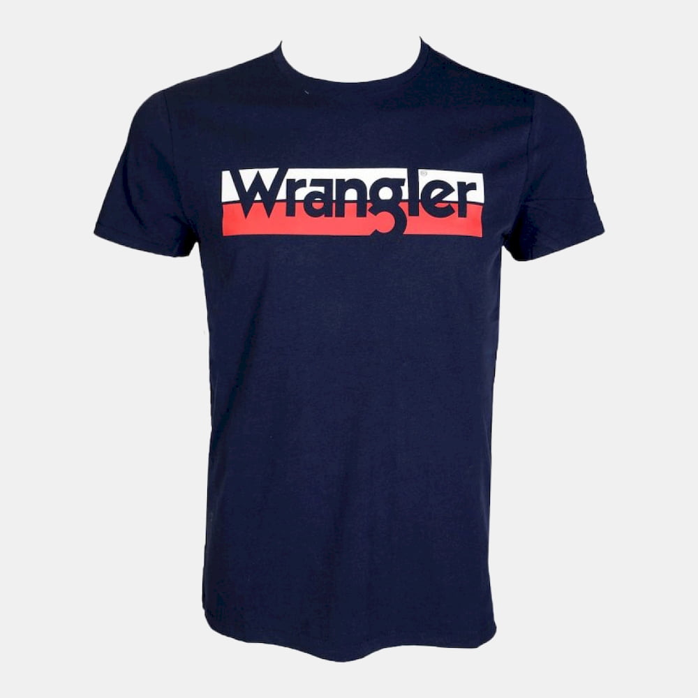 Wrangler T Shirt W7c09fk Navy Navy Shot2