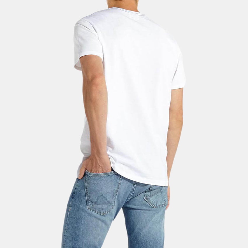 Wrangler T Shirt W7c09fk White Branco Shot3