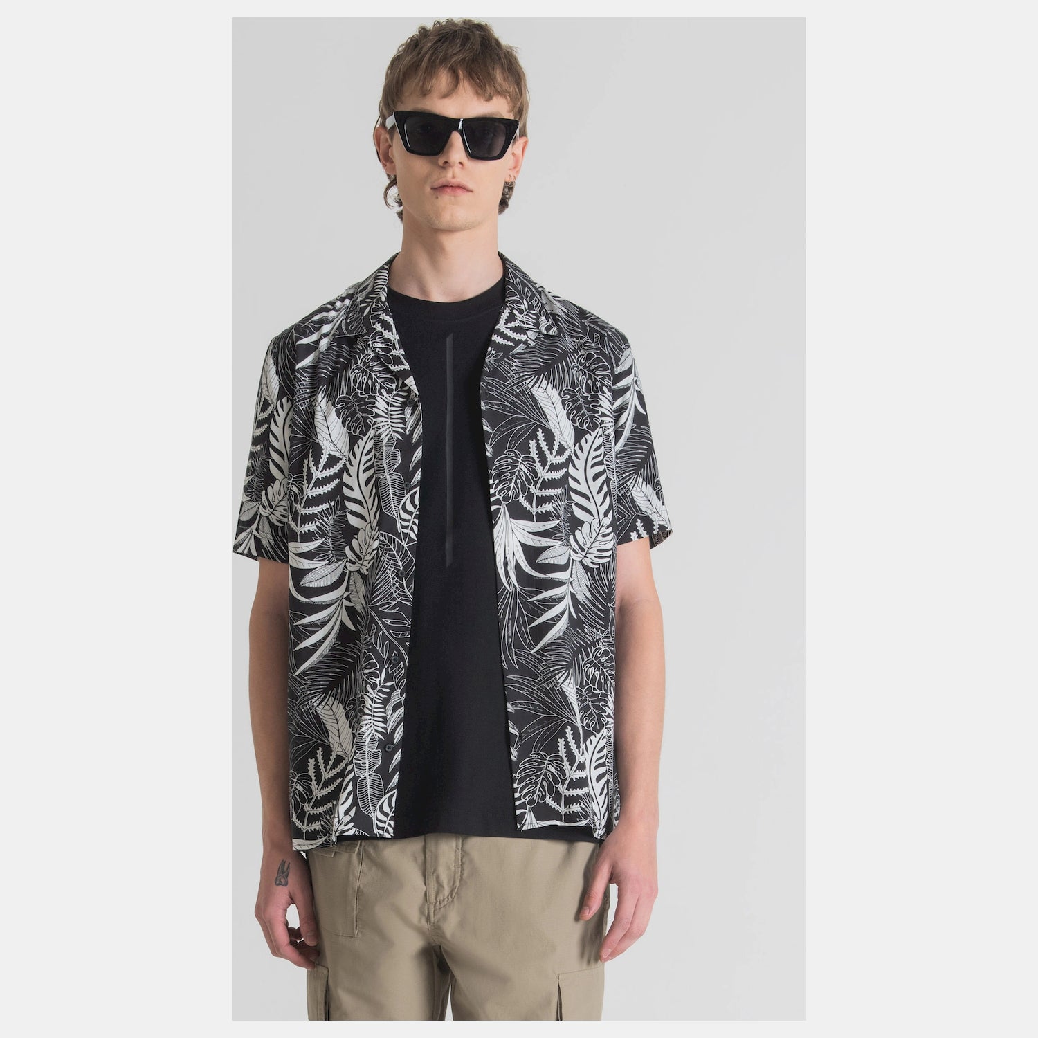 Antony Morato Camisa Shirt Mmss00171 Black Preto_shot1