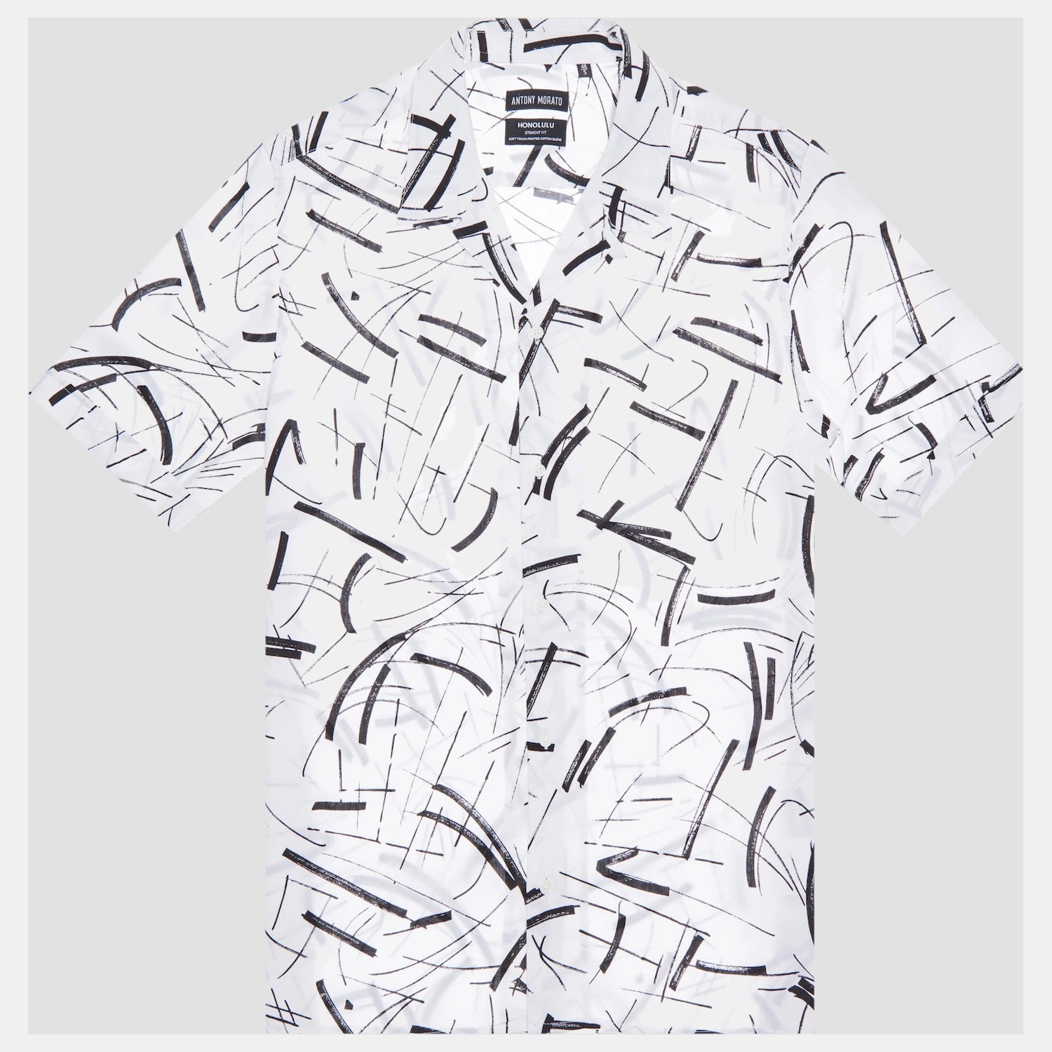 Antony Morato Camisa Shirt Mmss00171 Whi Black Branco Preto_shot3