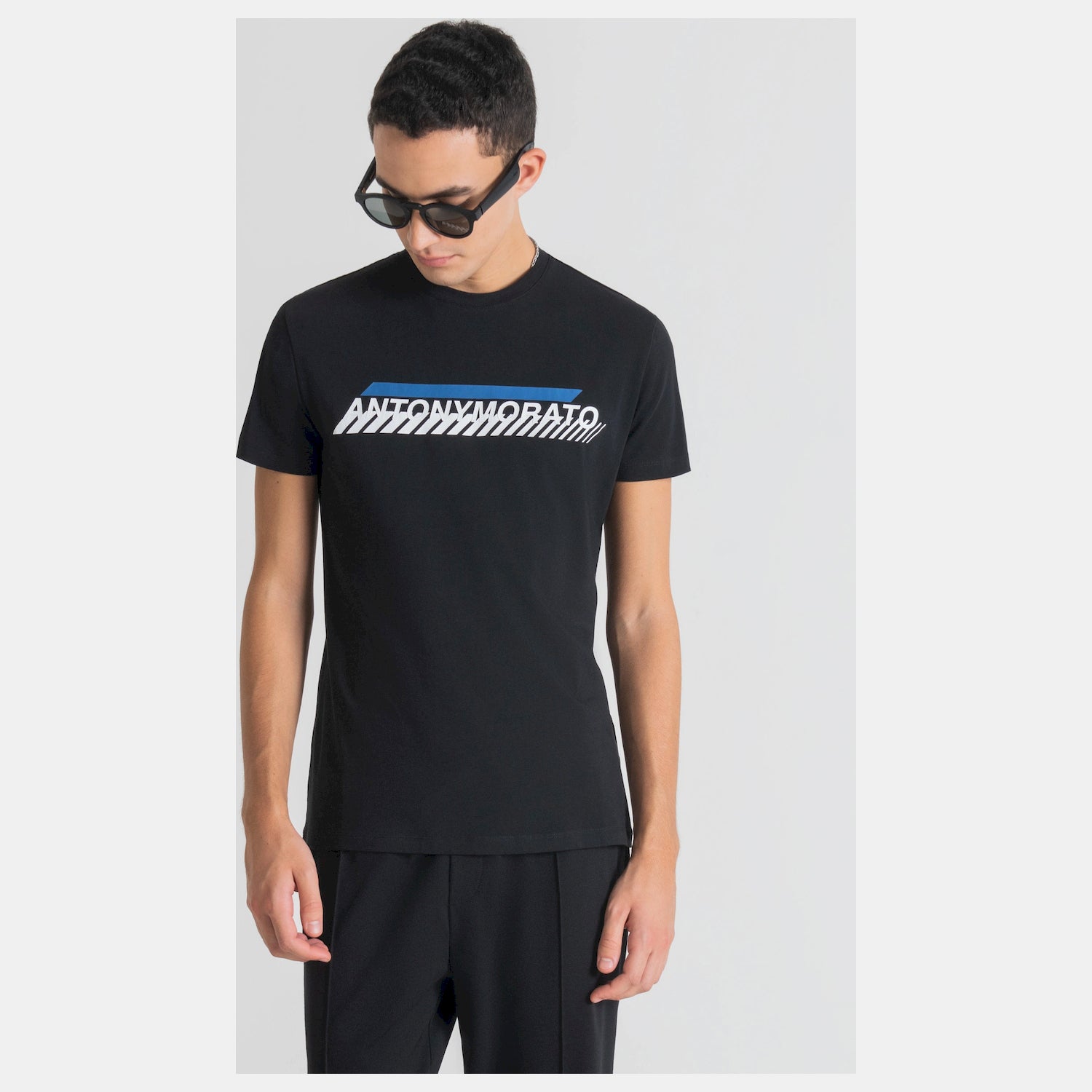 Antony Morato T Shirt Mmks02237 Black Preto_shot1
