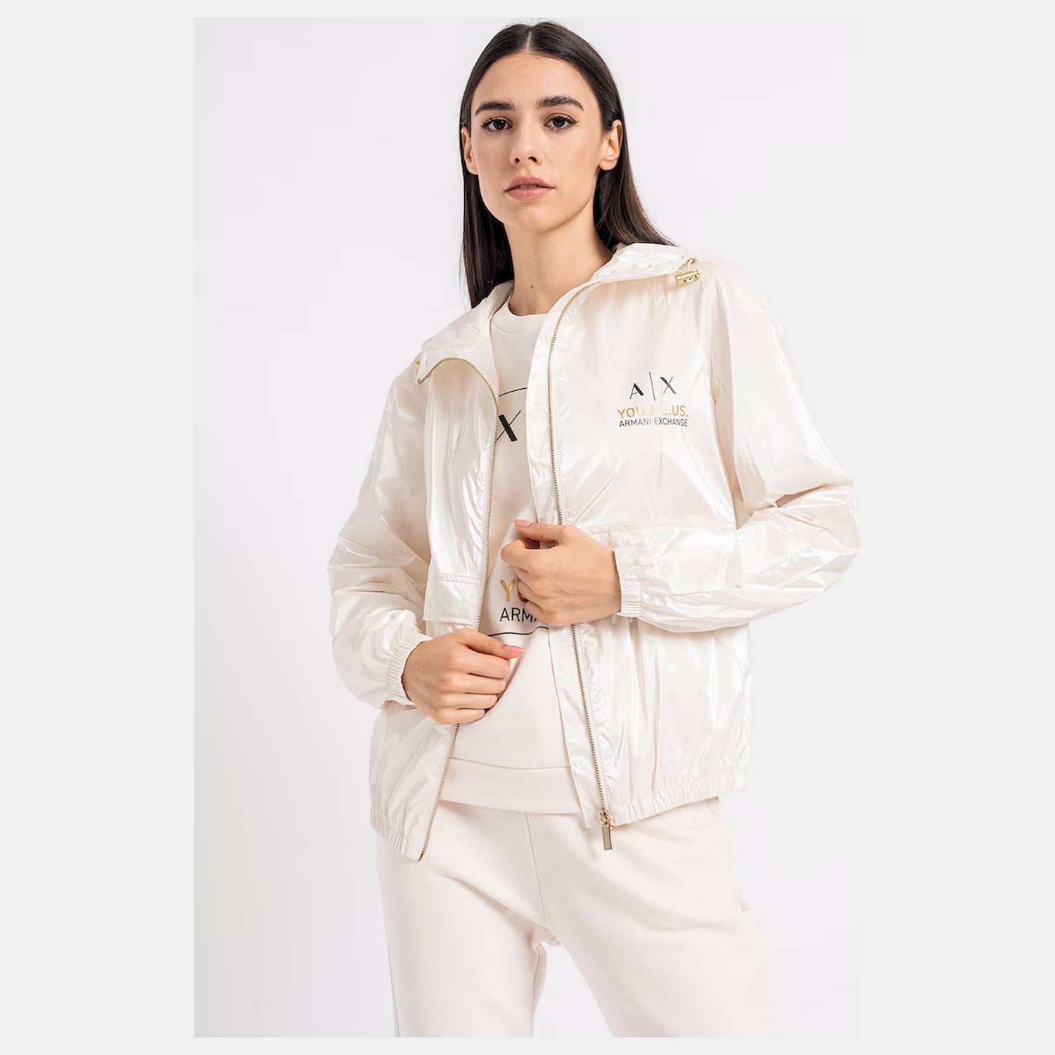 Armani Exchange Blusao Jackets 6lyb26 Yn3hz Pearl Whit Pérola_shot2