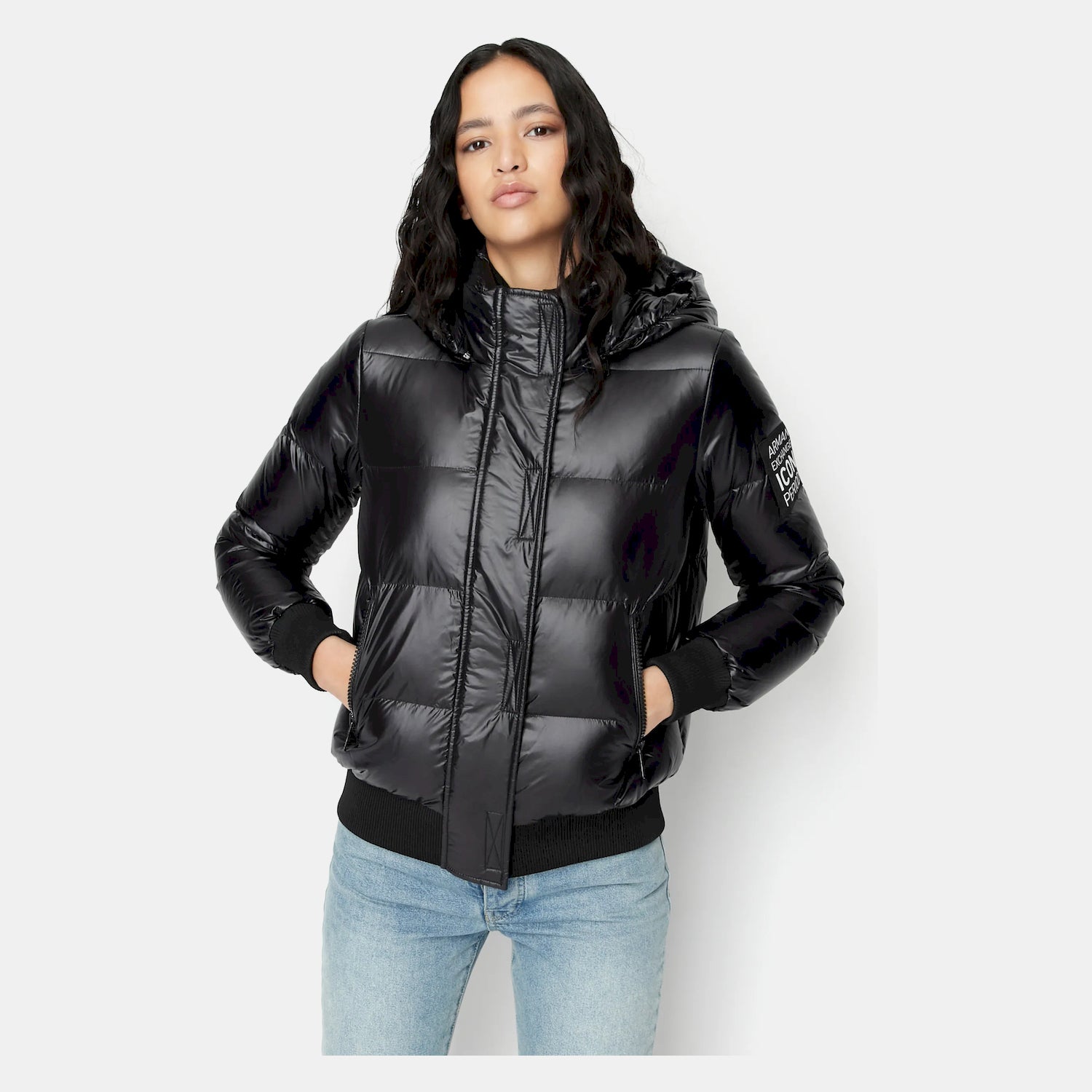 Armani Exchange Blusao Jackets 8nyb40 Ynynz Black.logo Preto_shot2