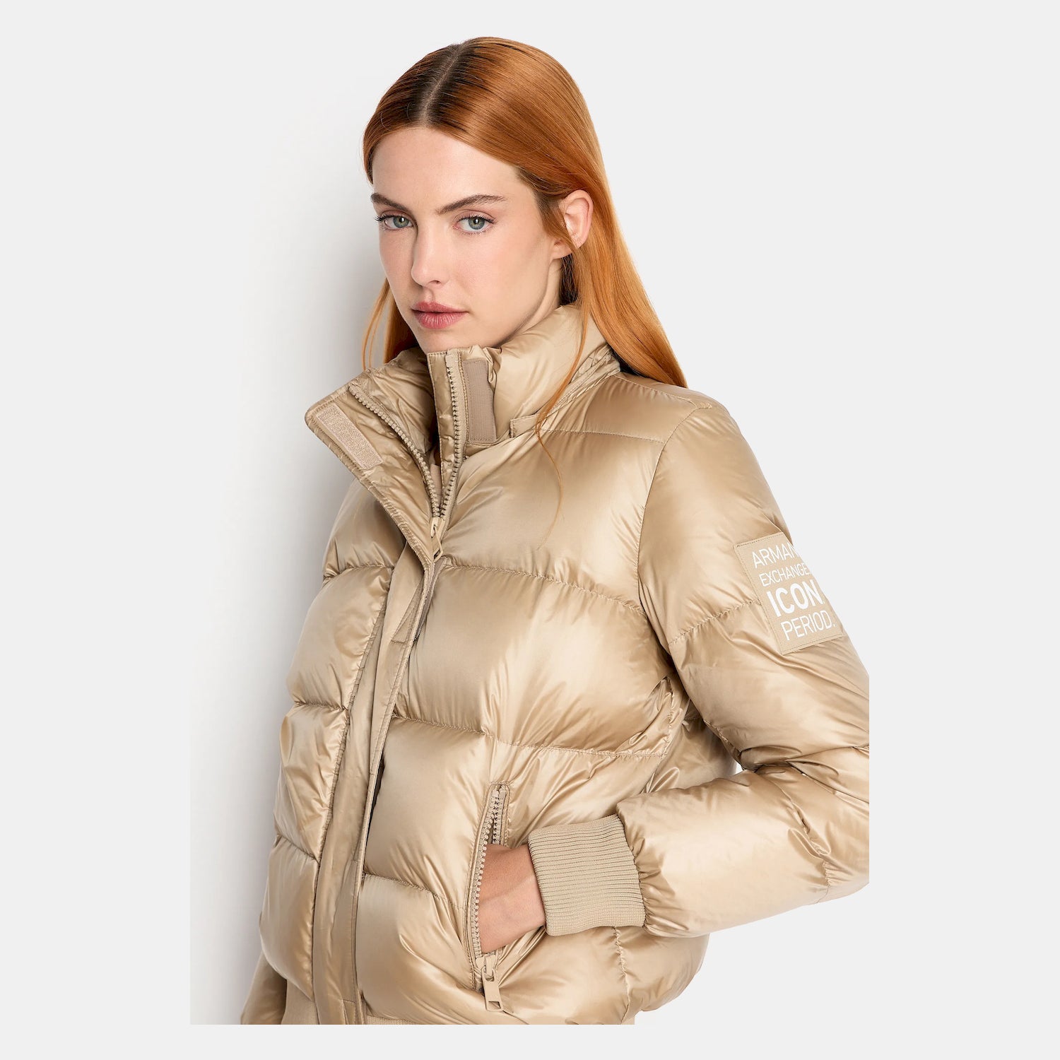 Armani Exchange Blusao Jackets 8nyb40 Ynynz Gold Dourado_shot2
