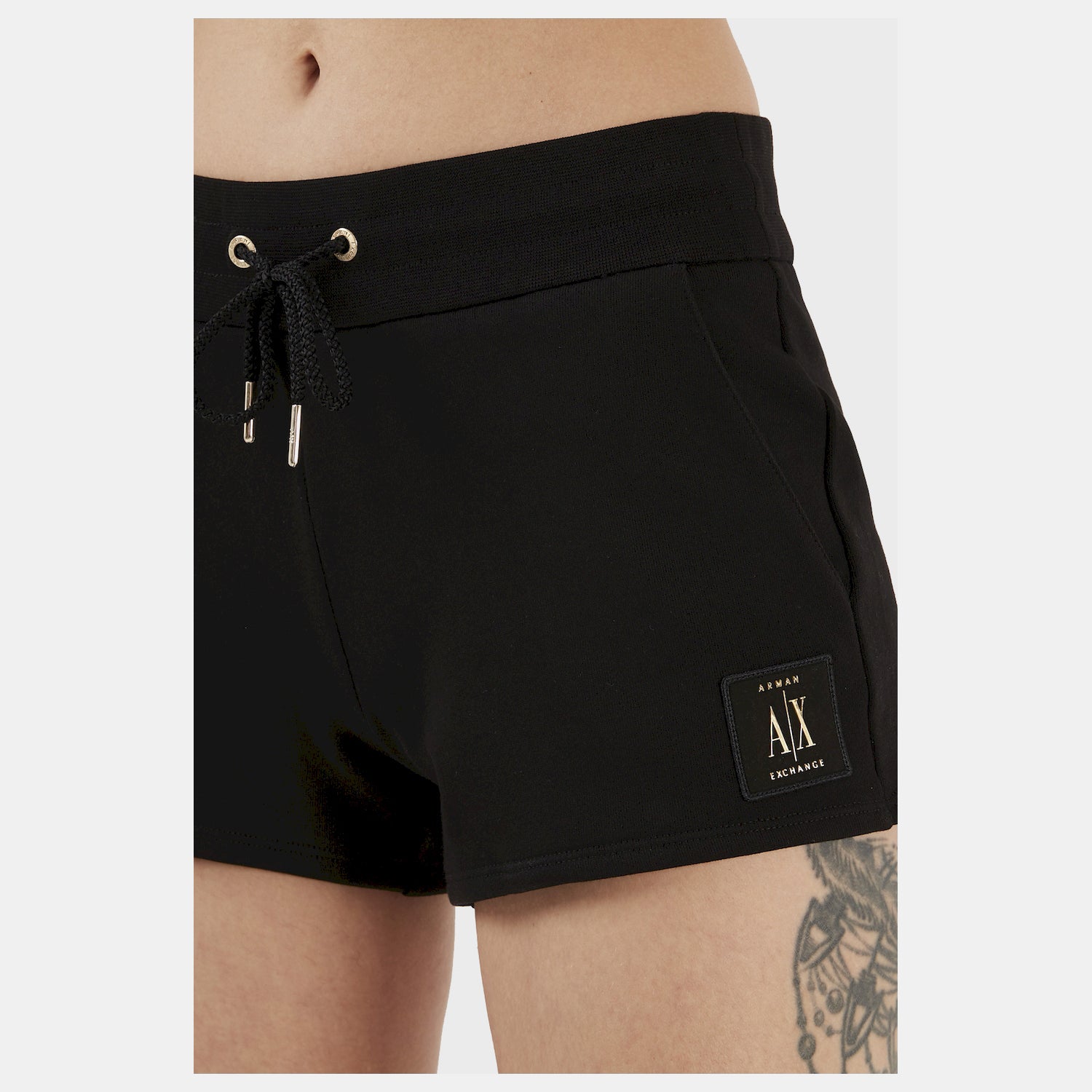 Armani Exchange Calcao Shorts 8nysmx Yj68z Blk Gold Preto Ouro_shot3