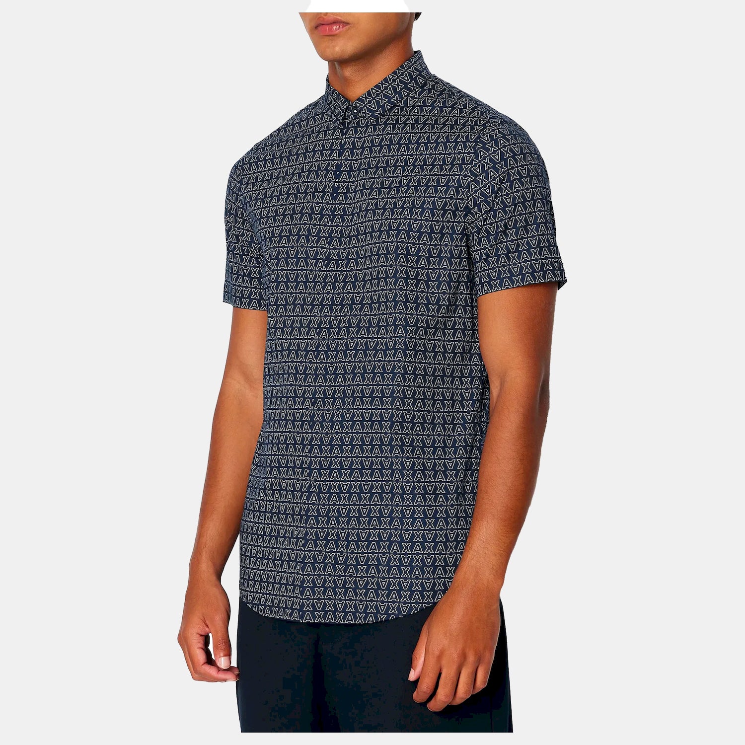 Armani Exchange Camisa  Shirt 6rzc04 Zneaz Navy Navy_shot1