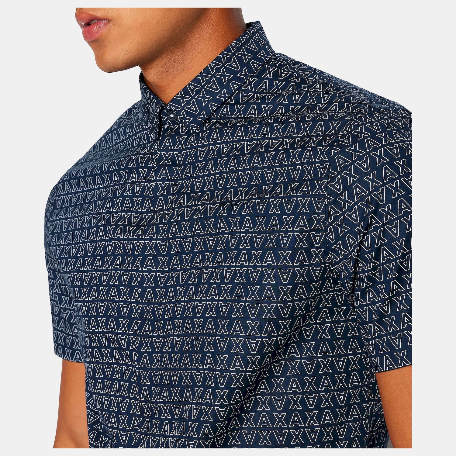 Armani Exchange Camisa  Shirt 6rzc04 Zneaz Navy Navy_shot2
