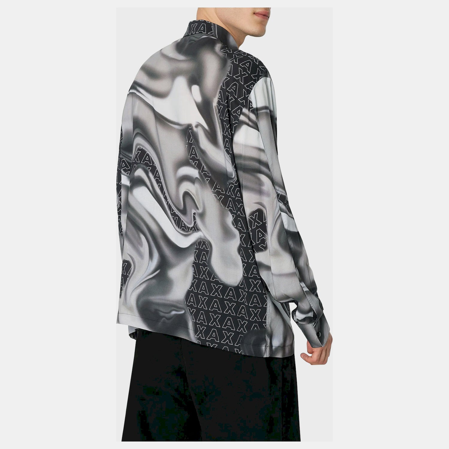 Armani Exchange Camisa  Shirt 6rzc10 Znrnz Blk Multi Preto Multicolor_shot1