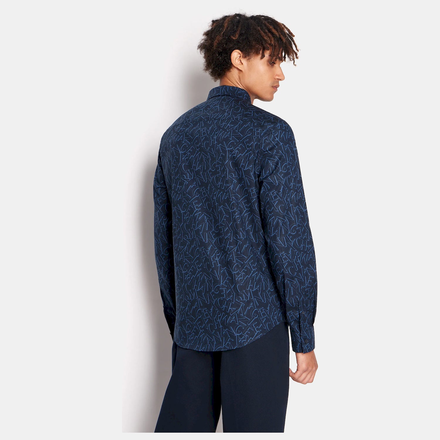 Armani Exchange Camisa Shirt 6rzc25 Zneaz Navy Navy_shot1