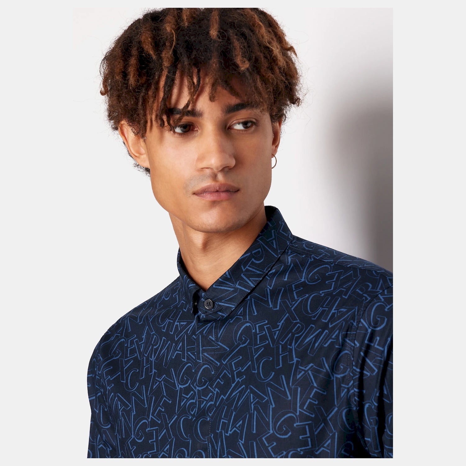 Armani Exchange Camisa Shirt 6rzc25 Zneaz Navy Navy_shot2