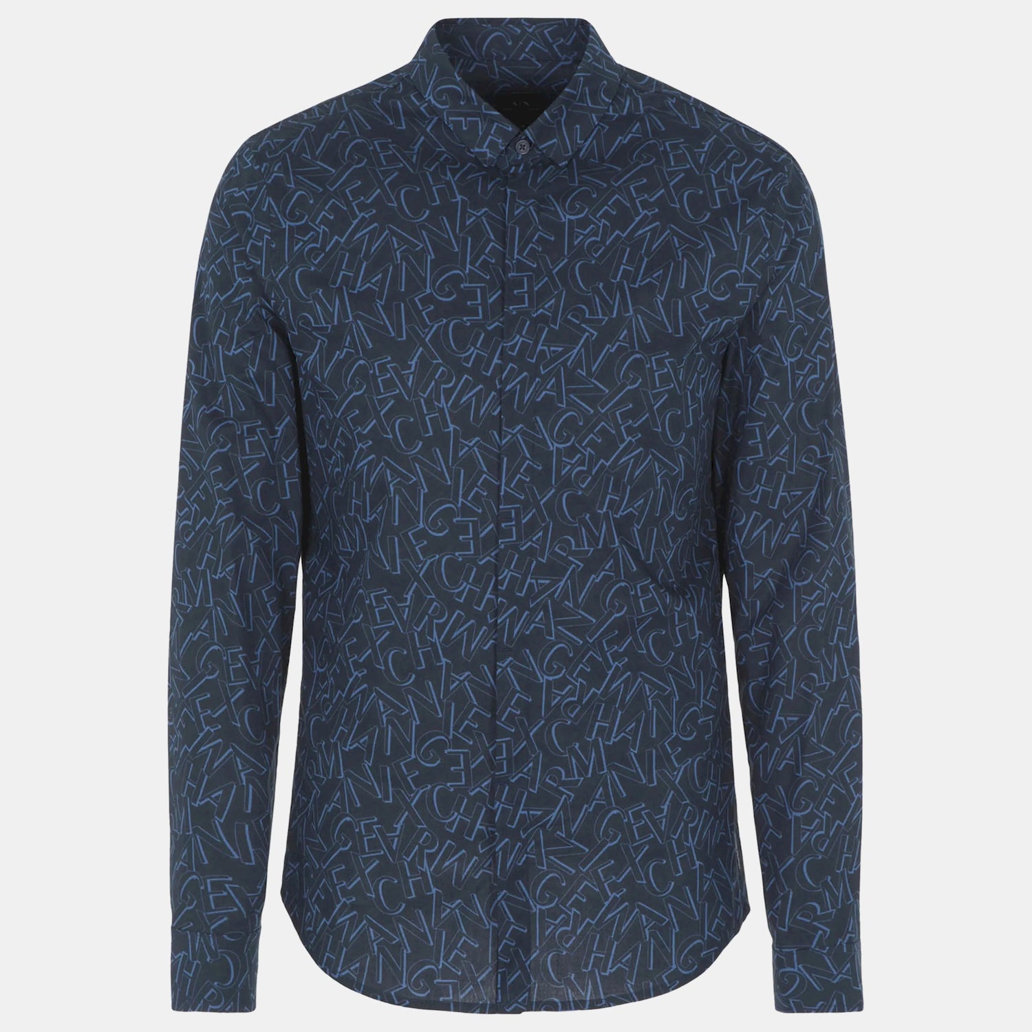 Armani Exchange Camisa  Shirt 6rzc25 Zneaz Navy Navy_shot3