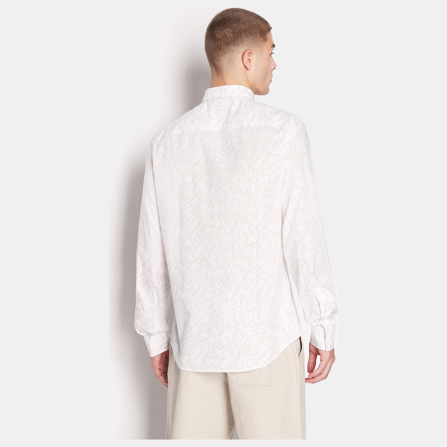 Armani Exchange Camisa Shirt 6rzc25 Zneaz White Branco_shot1