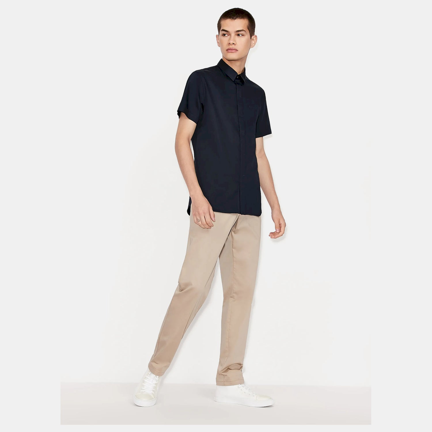 Armani Exchange Camisa Shirt 8nzcbf Zn10z Navy Navy_shot3