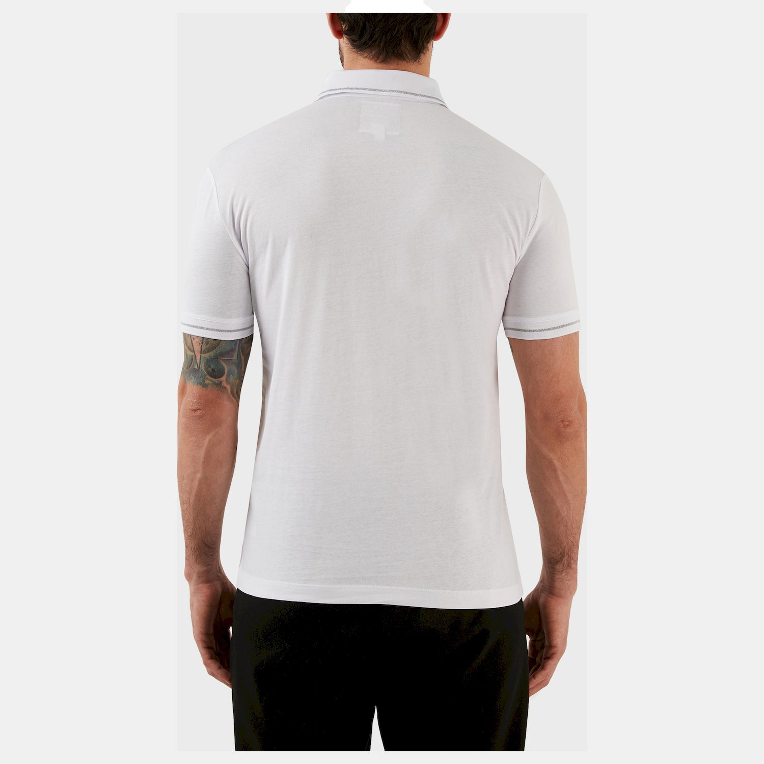Armani Exchange Polo 8nzfpq Zjh4z Whi Silver Branco Prateado_shot3