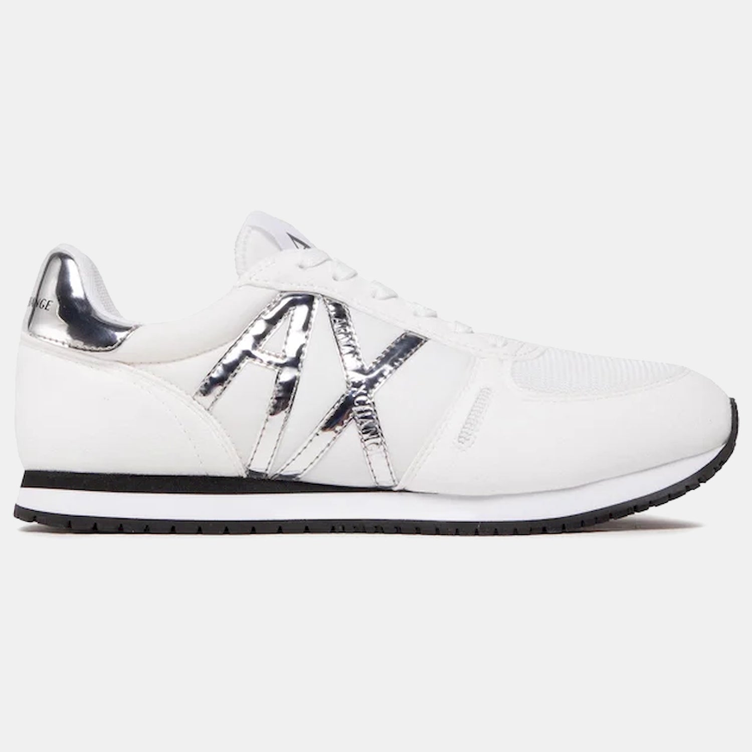 Armani Exchange Sapatilhas Sneakers Shoes Xdx031 Xcc62 Whi Silver Branco Prateado_shot6