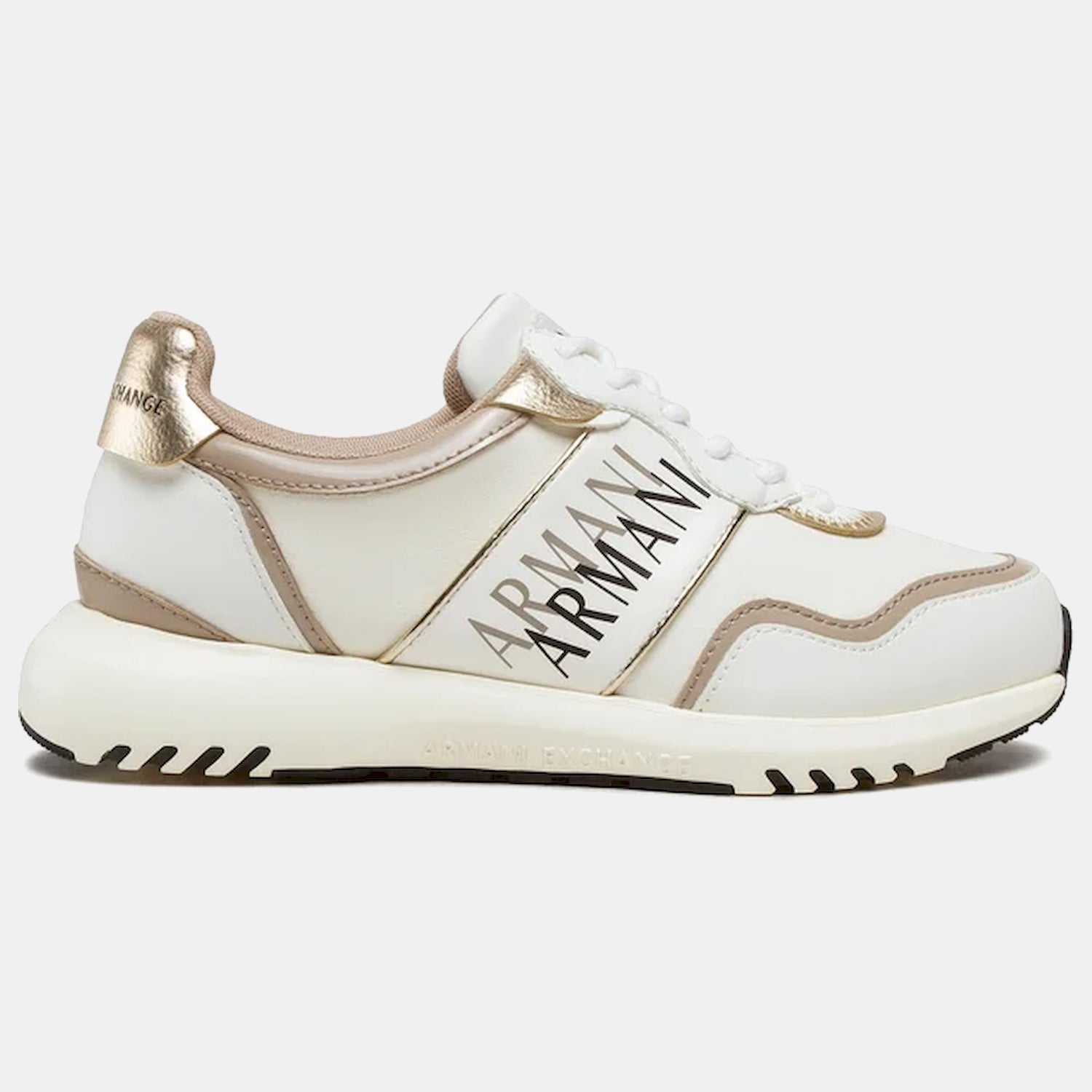Armani Exchange Sapatilhas Sneakers Shoes Xdx087 Xv450 White Beig Branco Beige_shot1