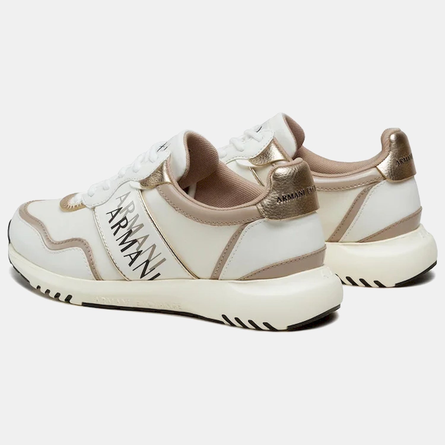 Armani Exchange Sapatilhas Sneakers Shoes Xdx087 Xv450 White Beig Branco Beige_shot2