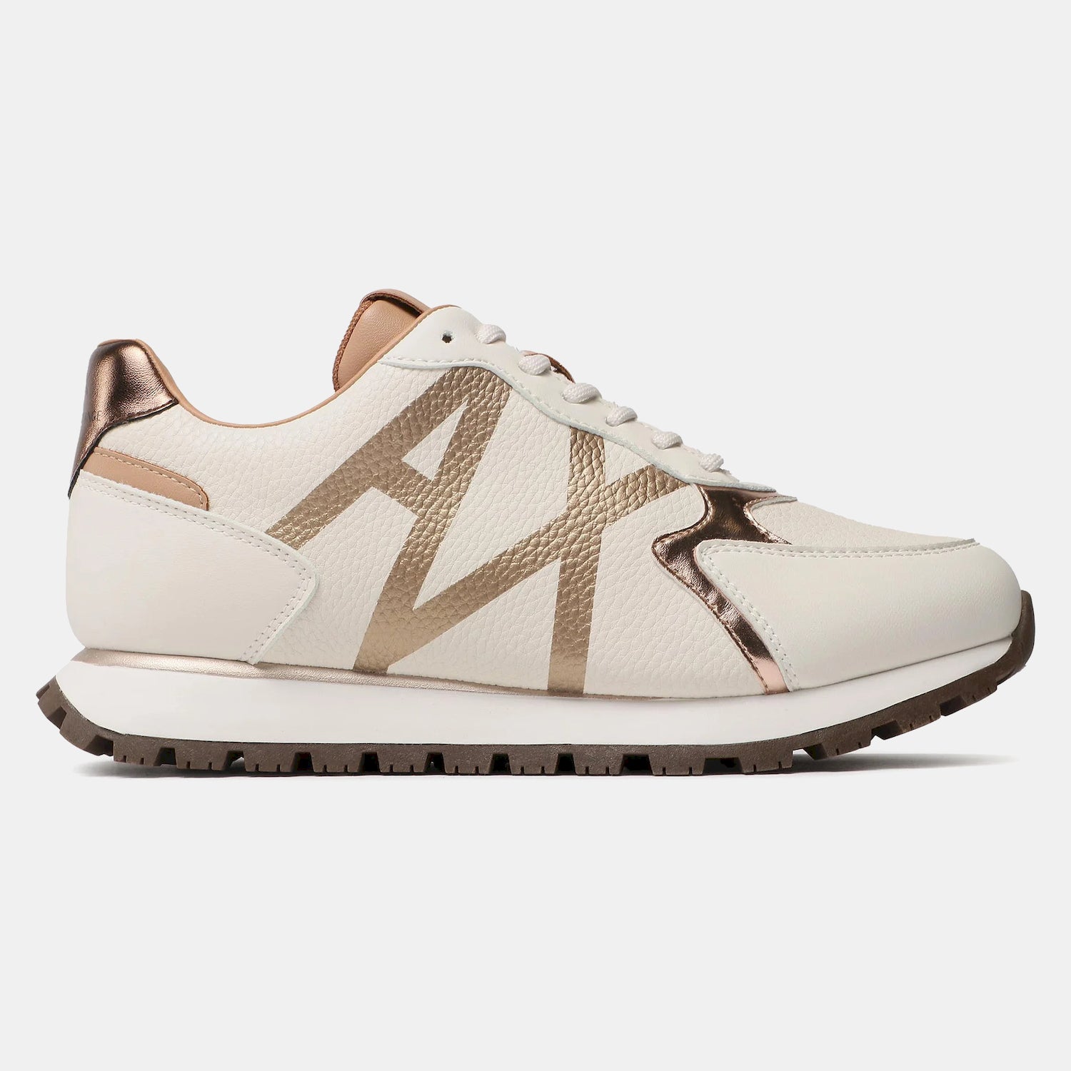 Armani Exchange Sapatilhas Sneakers Shoes Xdx139 Xv733 Whi Brown Branco Castanho_shot1