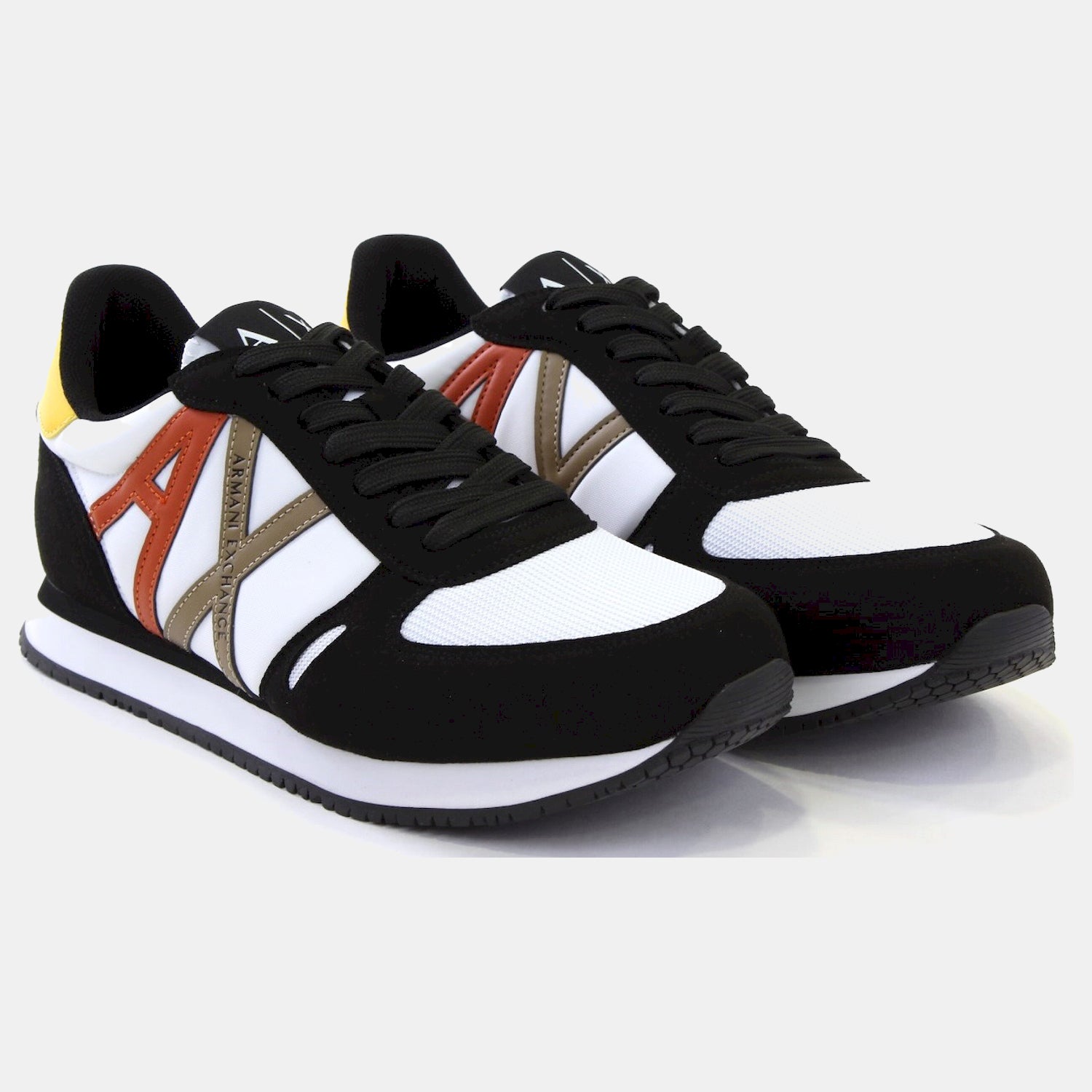 Armani Exchange Sapatilhas Sneakers Shoes Xux017 Xv028 Blk Whi Or Preto Branco Or_shot2
