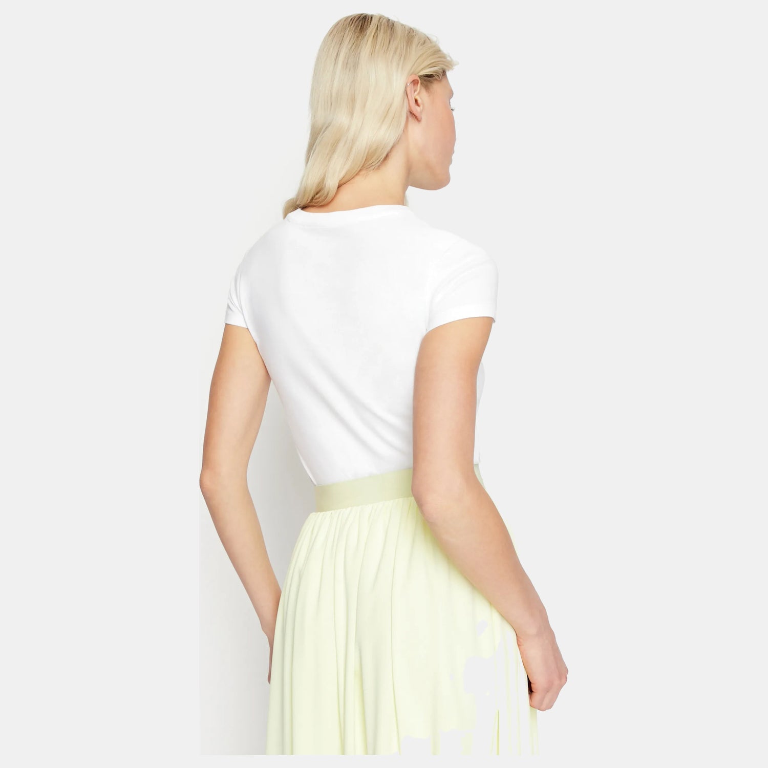 Armani Exchange T Shirt 6lyt13 Yj8qz Whi Gold Branco Dourado_shot2