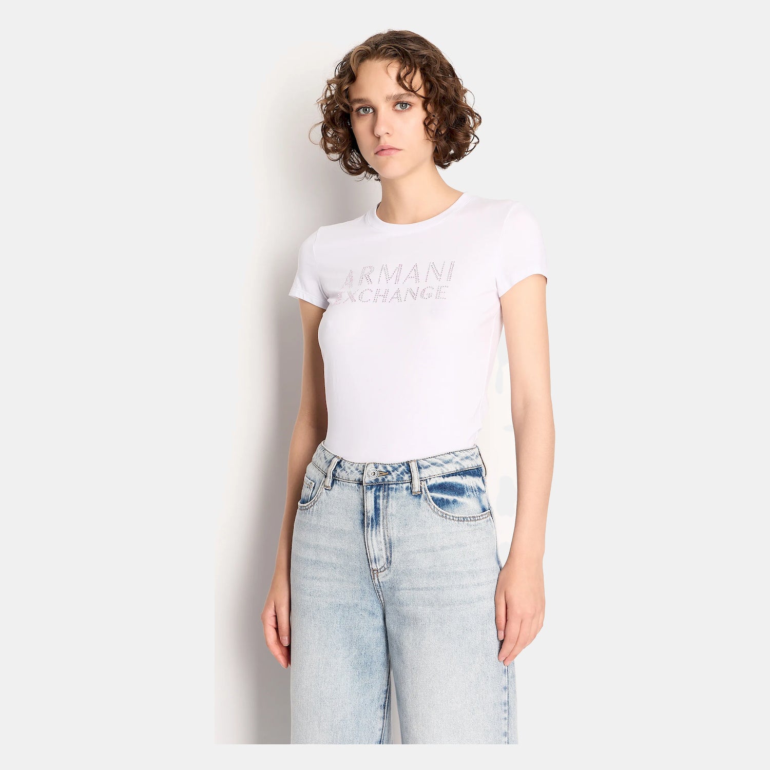 Armani Exchange T Shirt 6ryt36 Yjc7z White Branco_shot1