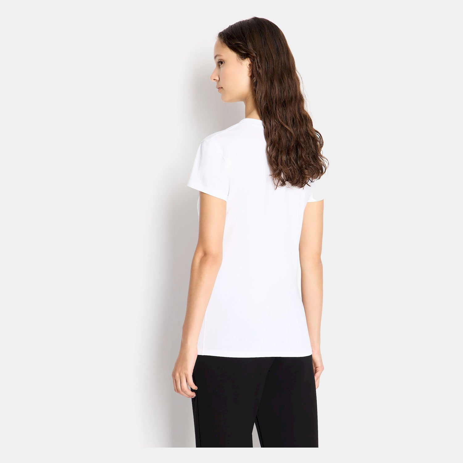 Armani Exchange T Shirt 6ryt46 Yjc7z Whi Gold Branco Dourado_shot2