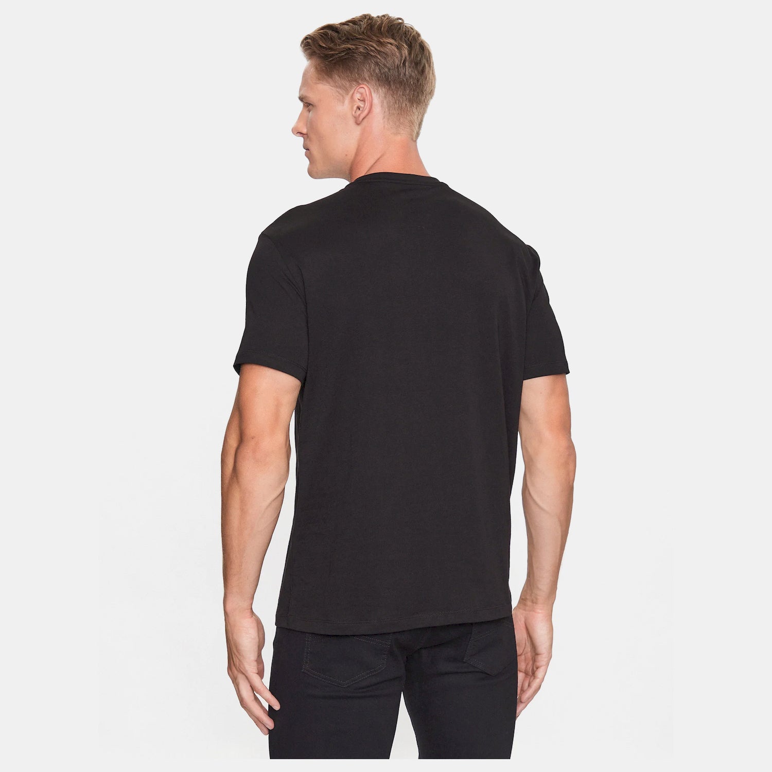 Armani Exchange T Shirt 6rztke Zj8ez Black Preto_shot1
