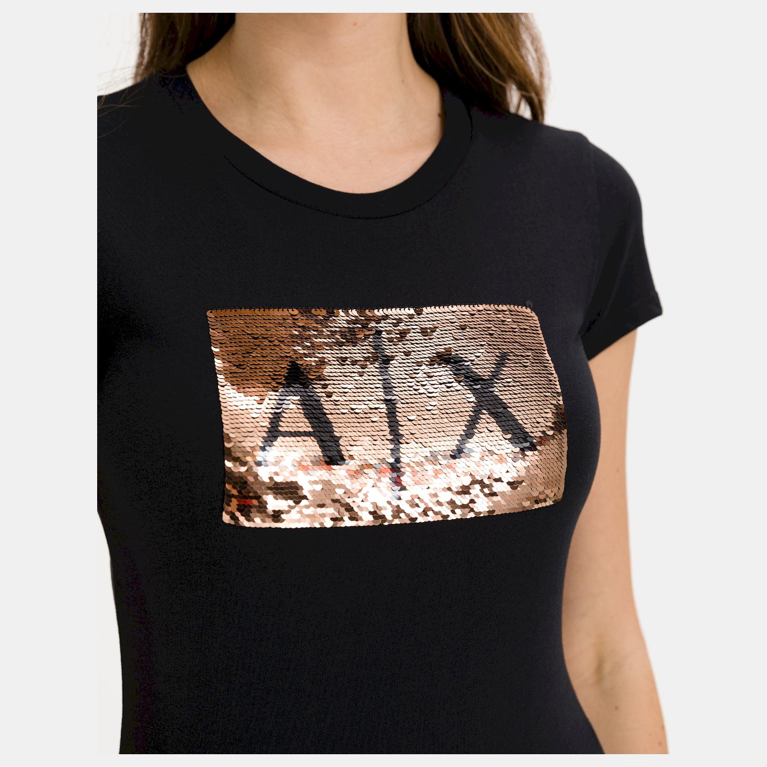 Armani Exchange T Shirt 8nytdl Yj73z Blk Platin Preto Platin_shot1