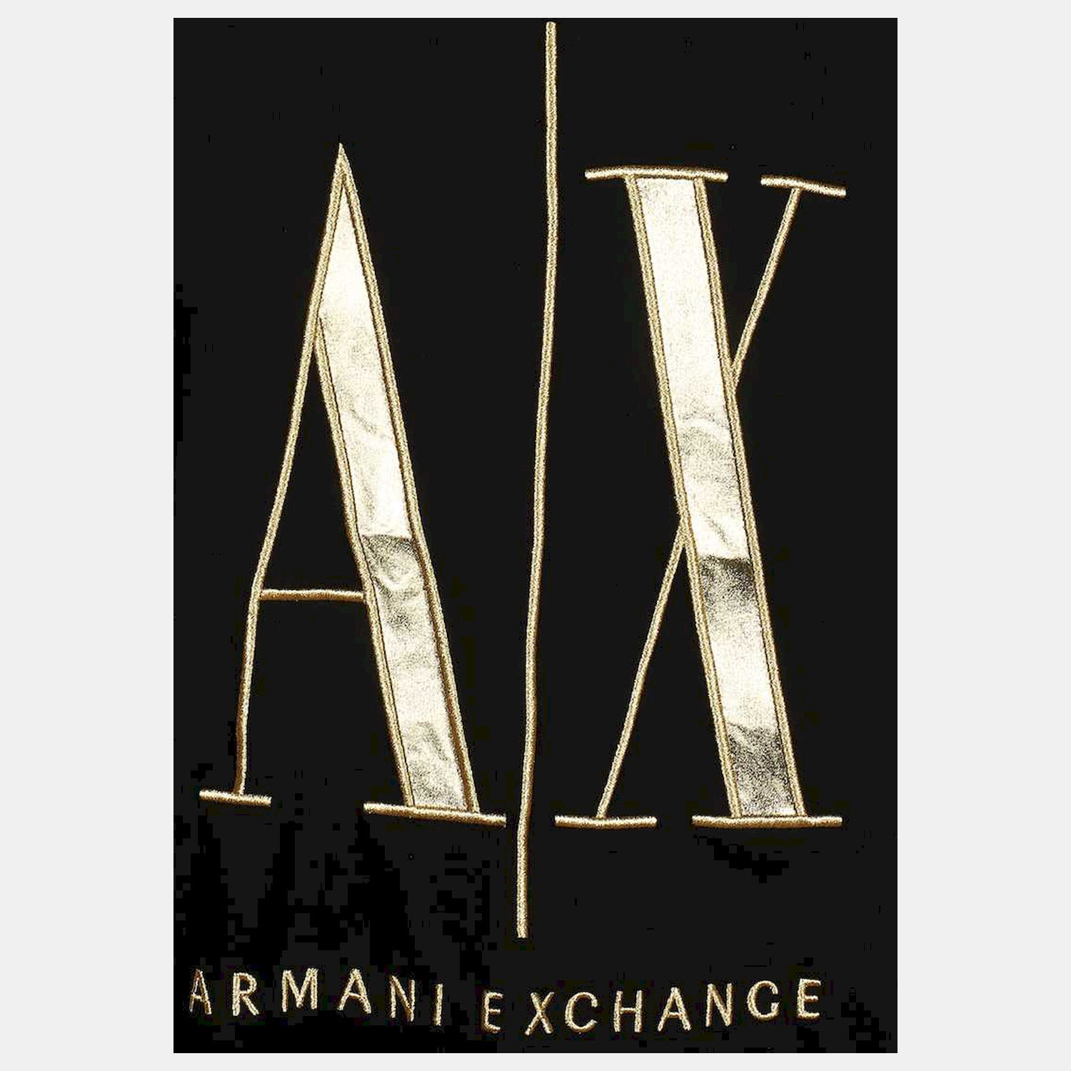 Armani Exchange T Shirt 8nztpq Zjh4z Blk Gold Preto Ouro_shot1
