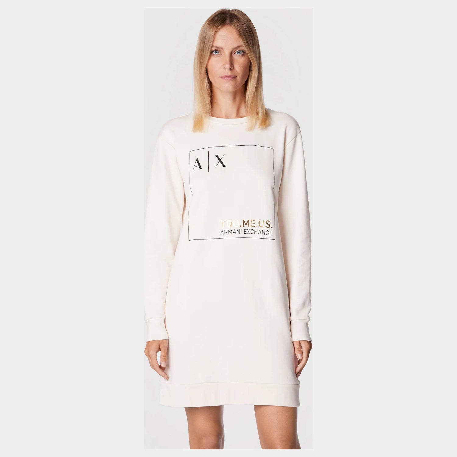 Armani Exchange Vestido  Dress 6lya71 Yj5vz Beige Beige_shot4