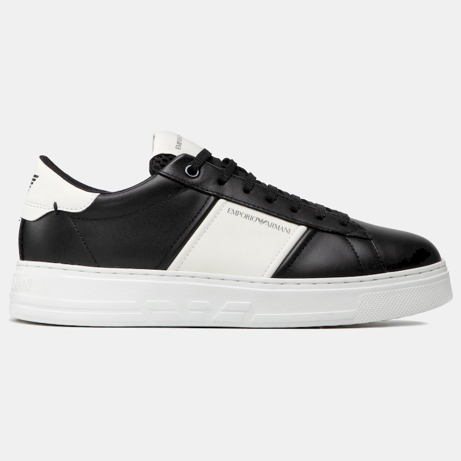 Armani Sapatilhas Sneakers Shoes X4x570 Xn010 Blk White Preto Branco_shot2