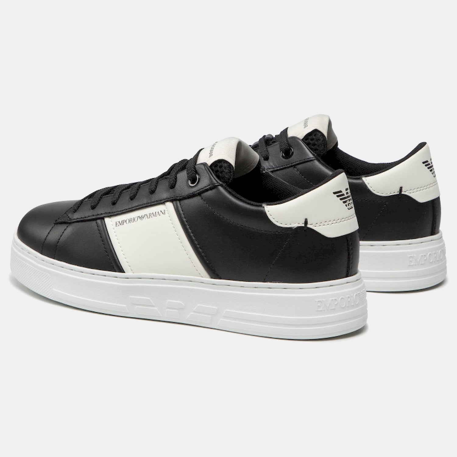 Armani Sapatilhas Sneakers Shoes X4x570 Xn010 Blk White Preto Branco_shot3