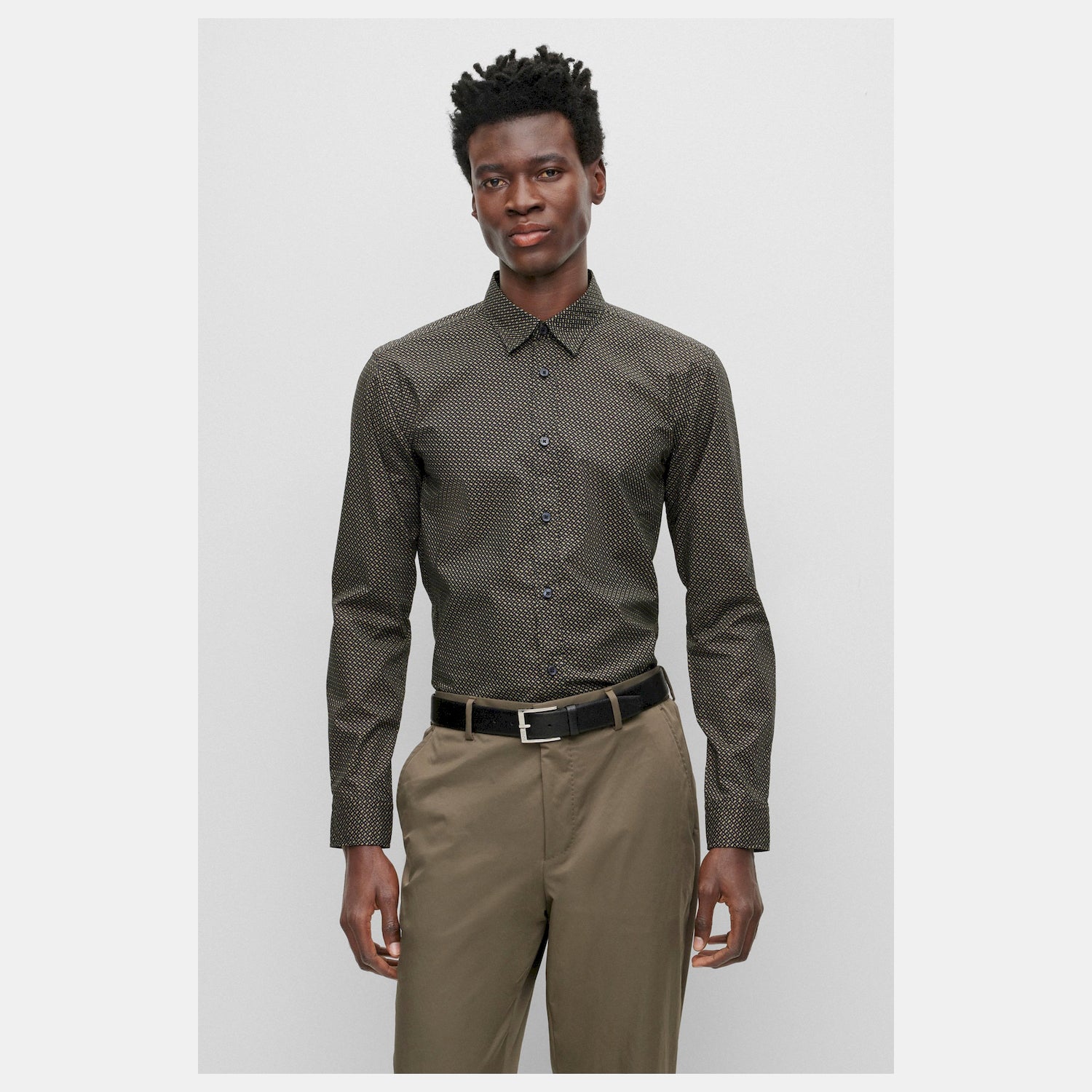 Boss Camisa Shirt S Roan Kent C1 Green Verde_shot4