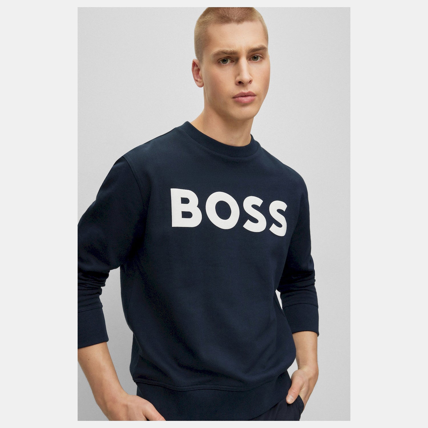 Boss Camisola Sweat Webasiccrew Dk.blue Azul Escuro_shot3