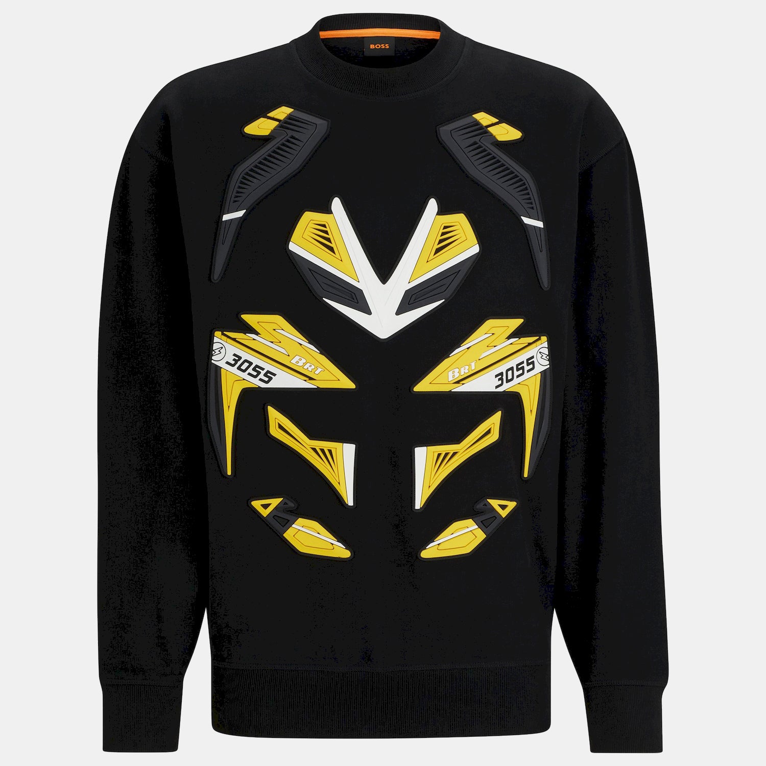 Boss Camisola Sweat Webikergear Blk Yellow Preto Amarelo_shot1