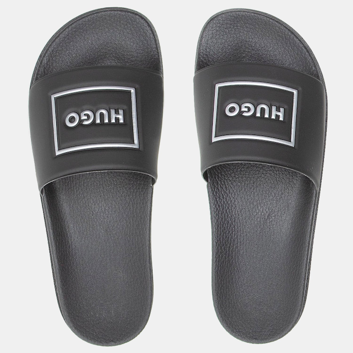 Boss Chinelos Slippers Match Slid Frm Blk Platin Preto Platin_shot4