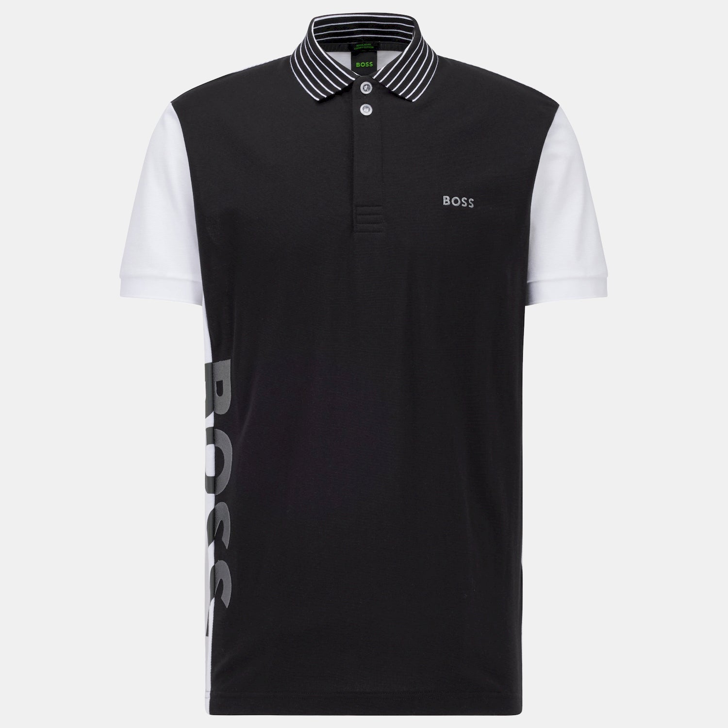 Boss Polo Paddy10 504664 Blk White Preto Branco_shot1