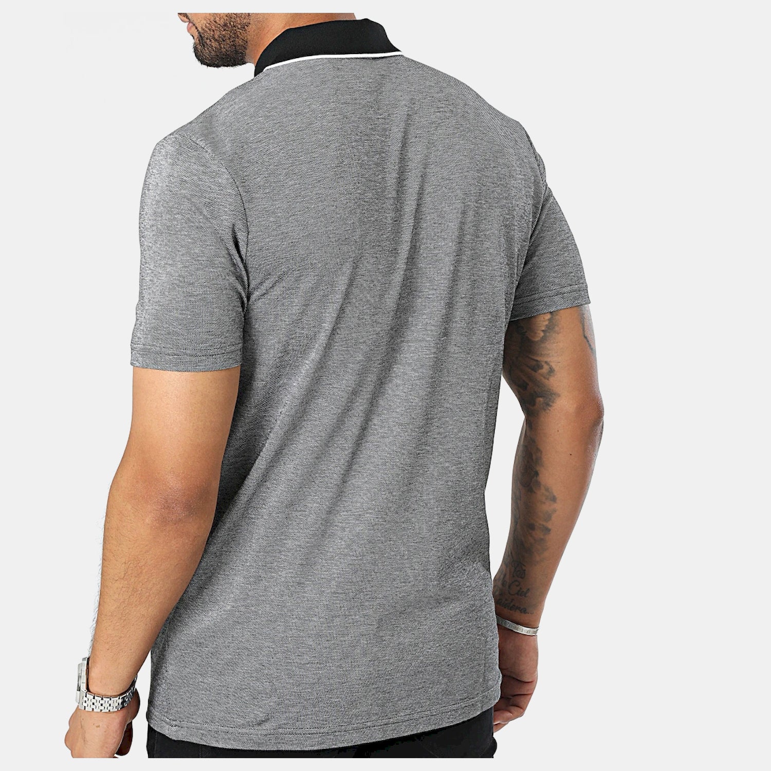 Boss Polo Peoxford Grey Black Cinza Preto_shot3