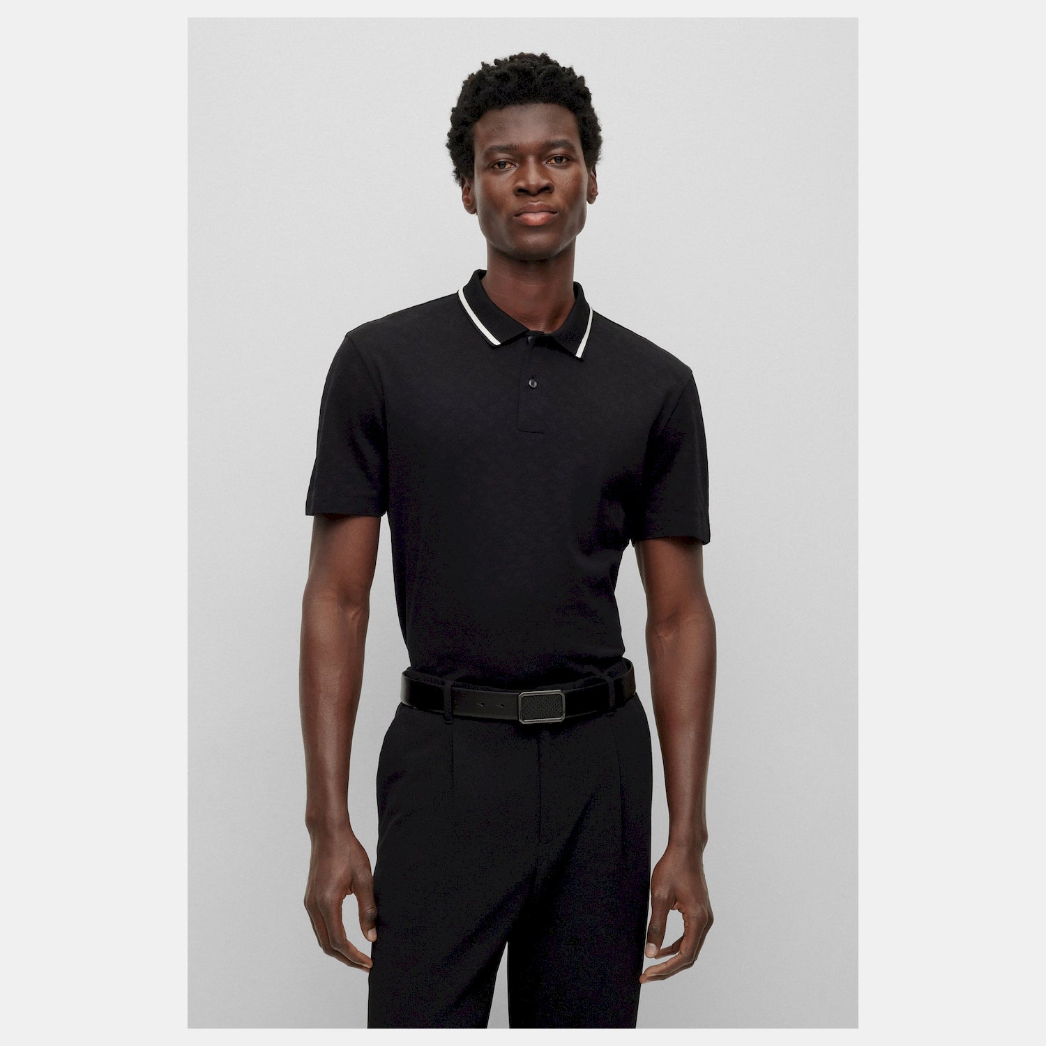 Boss Polo Piket 40 Black Preto_shot3
