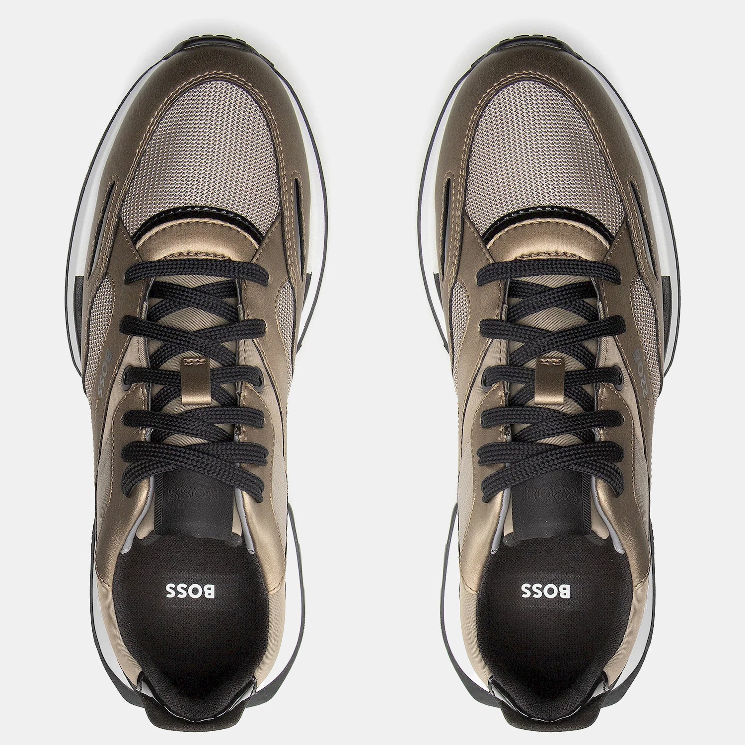 Boss Sapatilhas Sneakers Shoes Jonah Runn Mxm Brown Gold Castanho Ouro_shot3